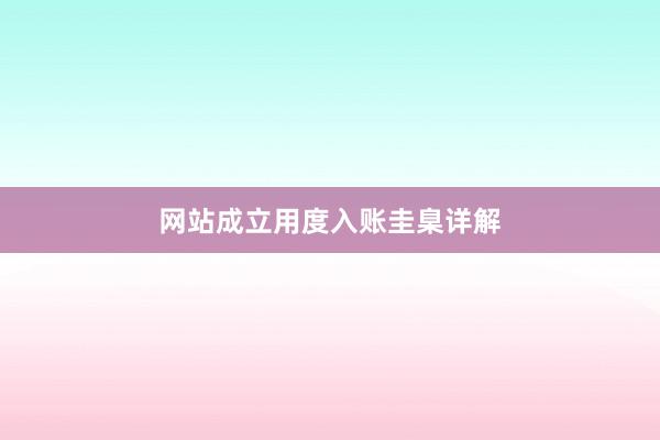 网站成立用度入账圭臬详解
